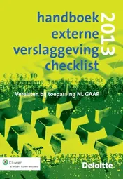 Omslag van Handboek externe verslaggeving checklist 2013