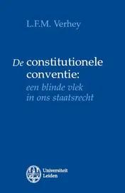 Omslag van De constitutionele conventie: een blinde vlek in ons staatsrecht