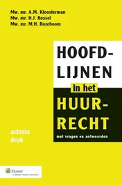 Omslag van Hoofdlijnen in het huurrecht