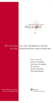 Omslag van De invloed van het Europese recht op het Nederlandse privaatrecht