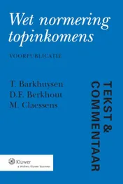 Omslag van Wet normering topinkomens