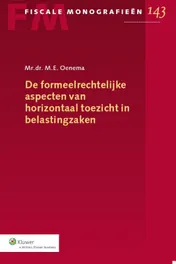 Omslag van De formeelrechtelijke aspecten van horizontaal toezicht in belastingzaken