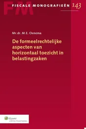 Omslag van De formeelrechtelijke aspecten van horizontaal toezicht in belastingzaken