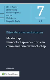 Omslag van Asser 7-VII Maatschap, vennootschap onder firma en commanditaire vennootschap
