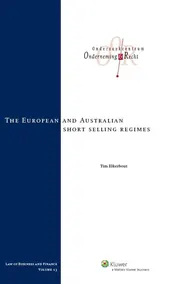 Omslag van The European and Australian short selling regimes