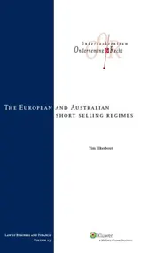 Omslag van The European and Australian short selling regimes