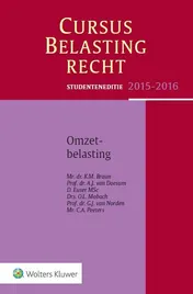 Omslag van Studenteneditie Cursus Belastingrecht Omzetbelasting 2015-2016