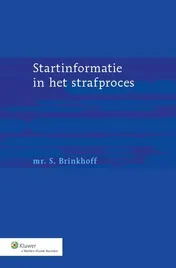Omslag van Startinformatie in het strafproces