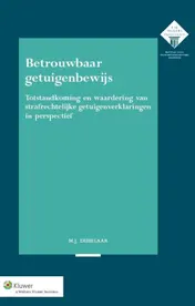 Omslag van Betrouwbaar getuigenbewijs