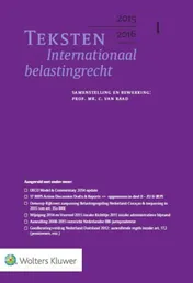 Omslag van Teksten Internationaal & Europees belastingrecht 2015/2016