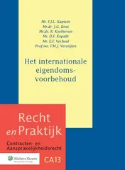 Omslag van Het internationale eigendomsvoorbehoud