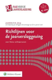 Omslag van Richtlijnen voor de jaarverslaggeving voor kleine rechtspersonen 2015