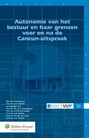 Omslag van Autonomie van het bestuur en haar grenzen voor en na de Cancun-uitspraak