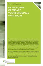 Omslag van De uniforme openbare voorbereidingsprocedure