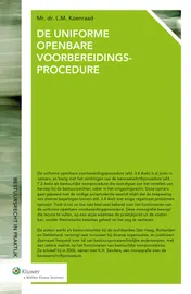 Omslag van De uniforme openbare voorbereidingsprocedure