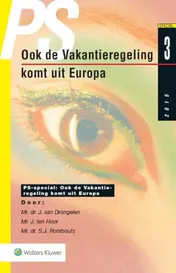 Omslag van Ook de vakantieregeling komt uit Europa