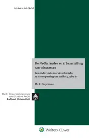 Omslag van De Nederlandse strafbaarstelling van witwassen