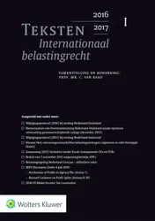 Omslag van Teksten Internationaal belastingrecht 2016/2017