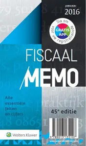 Omslag van Fiscaal Memo januari 2016