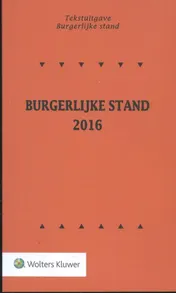 Omslag van Tekstuitgave Burgerlijke stand 2016