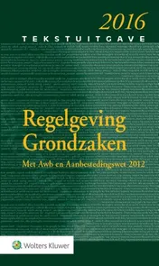 Omslag van Tekstuitgave Regelgeving Grondzaken 2016