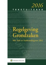 Omslag van Tekstuitgave Regelgeving grondzaken 2016