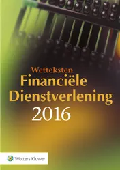 Omslag van Wetteksten Financiële dienstverlening 2016