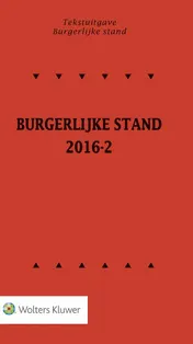 Omslag van Tekstuitgave Burgerlijke stand 2016-2