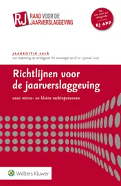 Omslag van Richtlijnen voor de jaarverslaggeving voor micro- en kleine rechtspersonen 2016