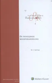 Omslag van De eenzijdige rechtshandeling
