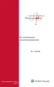 Omslag van De eenzijdige rechtshandeling
