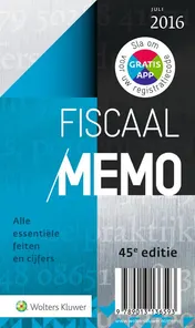 Omslag van Fiscaal memo juli 2016