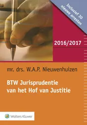 Omslag van BTW Jurisprudentie van het Hof van Justitie 2016/2017