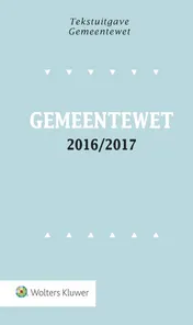 Omslag van Tekstuitgave Gemeentewet 2016/2017