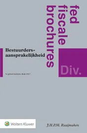 Omslag van Bestuurdersaansprakelijkheid