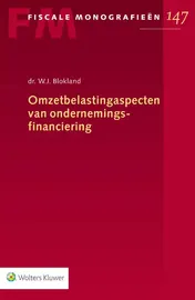 Omslag van Omzetbelastingaspecten van ondernemingsfinanciering