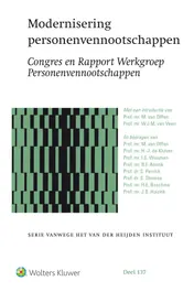 Omslag van Modernisering personenvennootschappen