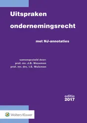 Omslag van Uitspraken ondernemingsrecht 2017