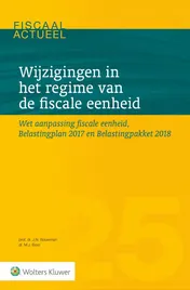 Omslag van Wijzigingen in het regime van de fiscale eenheid