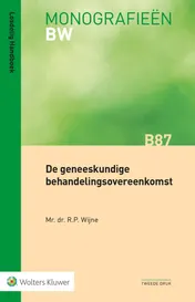 Omslag van De geneeskundige behandelingsovereenkomst