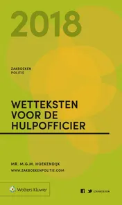 Omslag van Zakboek Wetteksten voor de Hulpofficier 2018