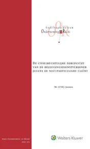 Omslag van De civielrechtelijke zorgplicht van de beleggingsdienstverlener jegens de niet-particuliere cliënt