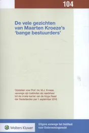 Omslag van De vele gezichten van Maarten Kroeze's 'bange bestuurders'