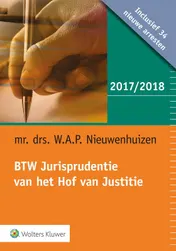 Omslag van BTW Jurisprudentie van het Hof van Justitie 2017/2018