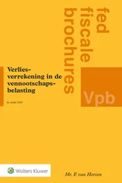 Omslag van Verliesverrekening in de vennootschapsbelasting