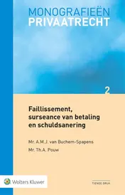 Omslag van Faillissement, surseance van betaling en schuldsanering