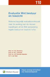 Omslag van Evaluatie Wet bestuur en toezicht
