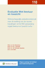 Omslag van Evaluatie Wet bestuur en toezicht