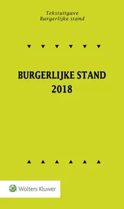 Omslag van Burgerlijke stand 2018-1