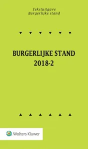 Omslag van Tekstuitgave Burgerlijke stand 2018-2